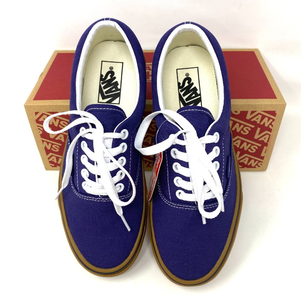 💖MEGA SALE💖Vans Era Low  Skate Casual Blue Brown  Women's  Canvas VN0A54F19LZ - Picture 5 of 11